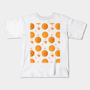 Pumpkin pie seamless pattern in cartoon style Kids T-Shirt